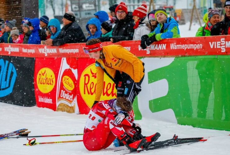 Maria Gerboth (GER) kümmert sich um Claudia Purker (AUT)