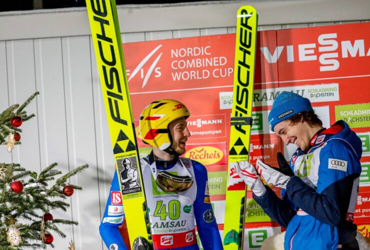 Geteilte Führung: Ilkka Herola (FIN), Thomas Rettenegger (AUT), (l-r)