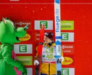Manuel Faisst (GER) freut sich über Platz drei.