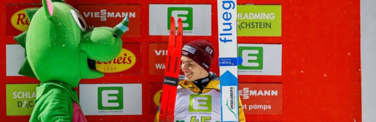 Manuel Faisst (GER) freut sich über Platz drei.