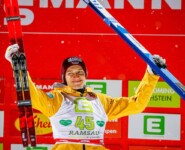 Manuel Faisst (GER) freut sich über Platz drei.