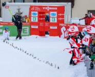 Thomas Rettenegger (AUT) wird vom Heimpublikum gefeiert.