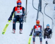 Julian Schmid (GER) auf dem Weg nach oben.