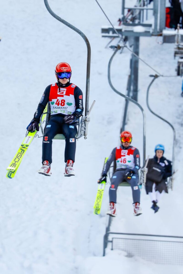 Julian Schmid (GER) auf dem Weg nach oben.