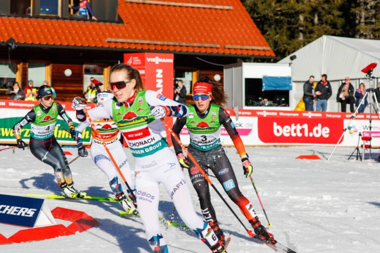 Nathalie Armbruster (GER) in der Verfolgergruppe