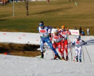 Eero Hirvonen (FIN), Martin Fritz (AUT), Franz-Josef Rehrl (AUT), (l-r) in der Verfolgergruppe