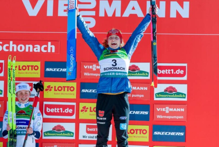 Freude über Platz drei: Nathalie Armbruster (GER)