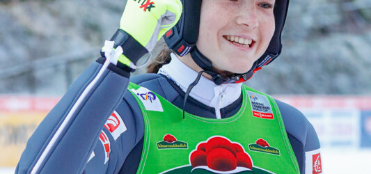 Lena Brocard (FRA) zeigte einen starken Sprung.