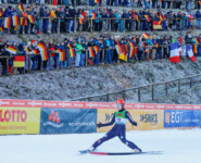 Maria Gerboth (GER) wird vom Schonacher Publikum gefeiert.