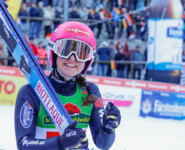 Nathalie Armbruster (GER) kommt in Schonach gut zurecht.