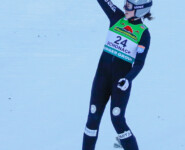 Mari Leinan Lund (NOR) sprang auch am Sonntag am weitesten.