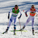 Da war es soweit: Ida Marie Hagen (NOR) ist an Mari Leinan Lund (NOR) herangelaufen. (r-l)