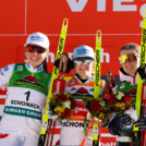 Norwegischer Dreifachsieg durch Mari Leinan Lund, Ida Marie Hagen, Gyda Westvold Hansen (L-r)