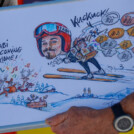 Ein Geschenk vom Karikaturisten Thomas Zipfel: Fabian Riessle (GER)