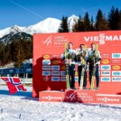 Norwegischer Dreifachsieg: Joergen Graabak (NOR), Jarl Magnus Riiber (NOR), Jens Luraas Oftebro (NOR), (l-r)