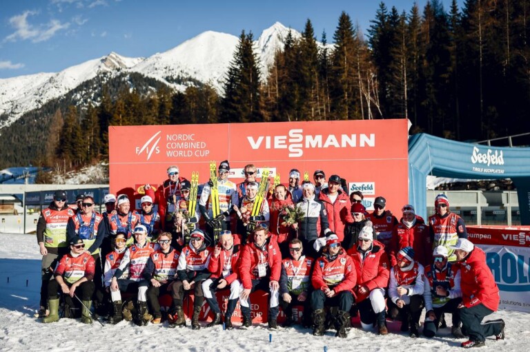 Das norwegische Team: Gyda Westvold Hansen (NOR), Riiber Jarl Magnus (NOR), Ida Marie Hagen (NOR), (l-r)