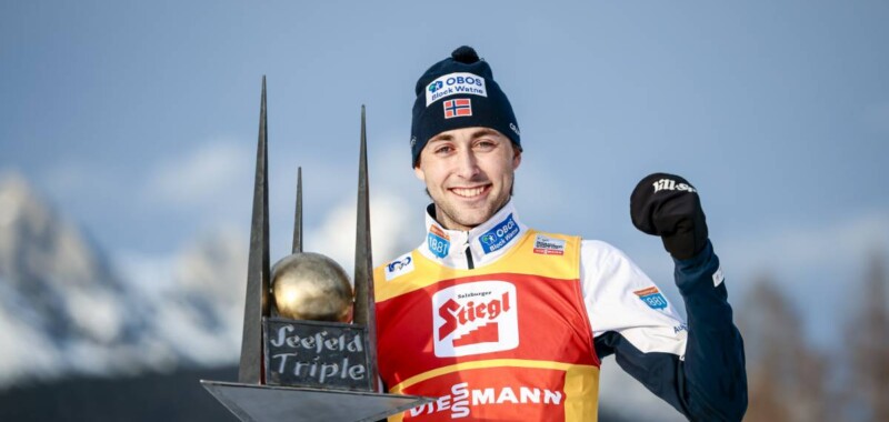 Jarl Magnus Riiber (NOR) gewinnt zum dritten Mal das Nordic Combined Triple in Seefeld.