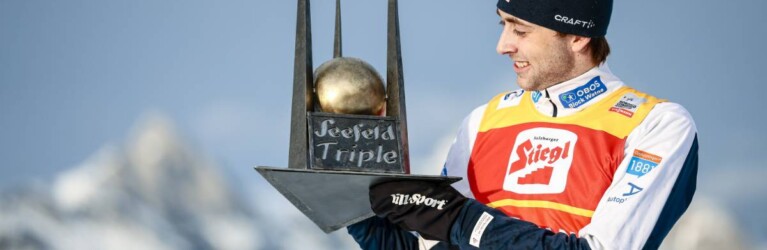 Jarl Magnus Riiber (NOR) gewinnt zum dritten Mal das Nordic Combined Triple in Seefeld.