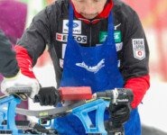 Skipräparation während des Rennens