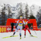 Gyda Westvold Hansen (NOR) muss sich gegen Lisa Hirner (AUT) wehren (l-r).