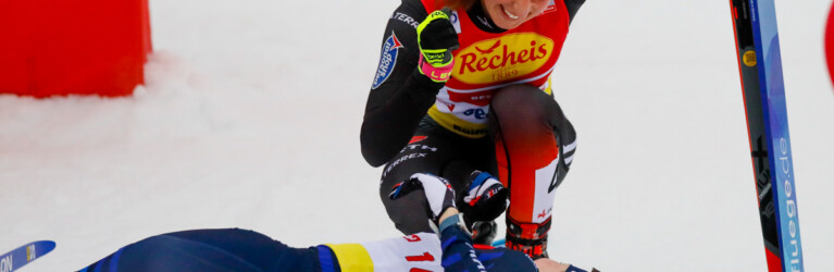 Lena Brocard (FRA) und Nathalie Armbruster (GER) (l-r) im Ziel