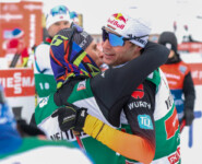 Glückwunsch vom Kollegen: David Mach (GER), Vinzenz Geiger (GER), (l-r)