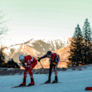 Jonas Fischbacher (AUT), Simon Mach (GER), (l-r) vor dem Erzberg in Eisenerz (AUT)