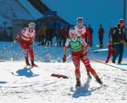 Dreikampf um den Tagessieg: Claudia Purker (AUT), Joanna Kil (POL), Alexa Brabec (USA), (l-r)