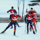 Christian Frank (GER), Simon Mach (GER), (l-r) beim Kampf um das erweiterte Podium