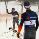 Sophia Maurus (GER I) und Jakob Lange (GER I) (l-r) gewinnen den Mixed Team Sprint in Eisenerz (AUT).