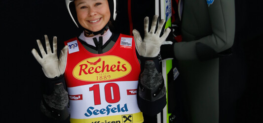 Annika Malacinski (USA) ist wie immer gut gelaunt.