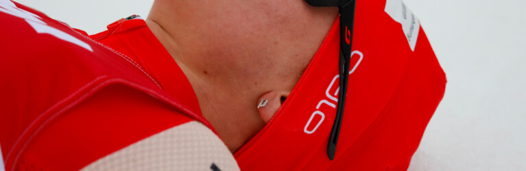 Pascal Mueller (SUI) rutschte beim Lauf leider aus den Punkterängen.