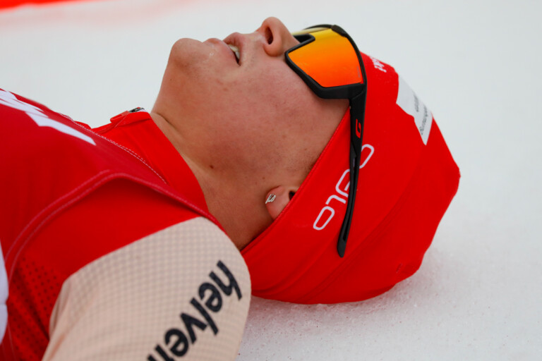 Pascal Mueller (SUI) rutschte beim Lauf leider aus den Punkterängen.
