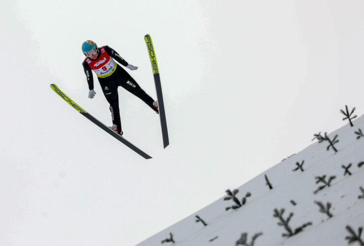 Pascal Mueller (SUI) zeigte einen guten Sprung auf Zwischenrang 26.