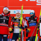 Das Podium der Damen: Mari Leinan Lund (NOR), Ida Marie Hagen (NOR), Gyda Westvold Hansen (NOR), (l-r)