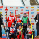 Das Podium der Damen: Alexa Brabec (USA), Claudia Purker (AUT), Joanna Kil (POL), (l-r), Sophia Maurus (GER), Jui Yamazaki (JPN), Yuzuki Kainuma (JPN), (l-r)