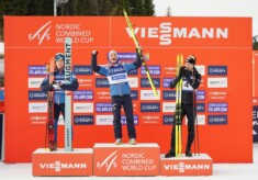 Das letzte Podium der Herren: Stefan Rettenegger (AUT), Johannes Lamparter (AUT), Kristjan Ilves (EST), (l-r)