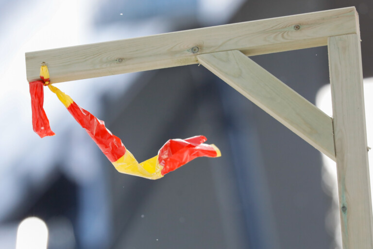 Windige Verhältnisse in Trondheim (NOR)