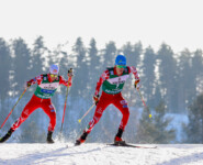 Johannes Lamparter (AUT) und Stefan Rettenegger (AUT) (l-r) arbeiteten gut zusammen.