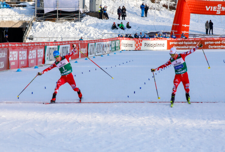 0,1 Sekunden fehlten Stefan Rettenegger (AUT) zum Sieg gegen Johannes Lamparter (AUT)(l-r).