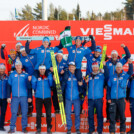 Das österreichische Team führt nun in der Nationenwertung: Paul Walcher (AUT), Coach Jochen Strobl (ITA), Franz-Josef Rehrl (AUT), Stefan Rettenegger (AUT), Johannes Lamparter (AUT), Thomas Rettenegger (AUT), Coach Christoph Bieler (AUT), (l-r).