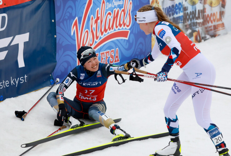 Anju Nakamura (JPN), Marte Leinan Lund (NOR), (l-r)