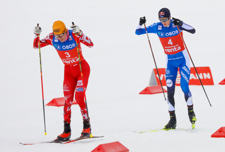 Franz-Josef Rehrl (AUT) wird von Kristjan Ilves (EST) eingeholt (l-r).