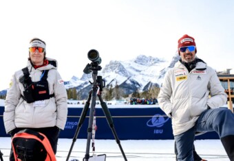 Sandra Flunger (AUT) coach Team Switzerland, Remo Krug (GER) (l-r)