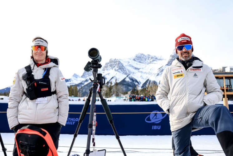 Sandra Flunger (AUT) coach Team Switzerland, Remo Krug (GER) (l-r)