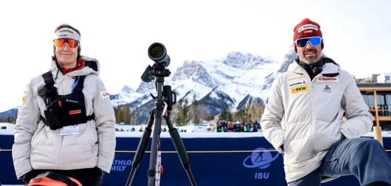 Sandra Flunger (AUT) coach Team Switzerland, Remo Krug (GER) (l-r)