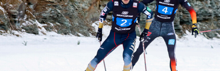 Akito Watabe (JPN), Johannes Rydzek (GER), (l-r)