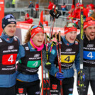 Team D: Jenny Nowak (GER), Manuel Faisst (GER), Nathalie Armbruster (GER), Johannes Rydzek (GER), (l-r)