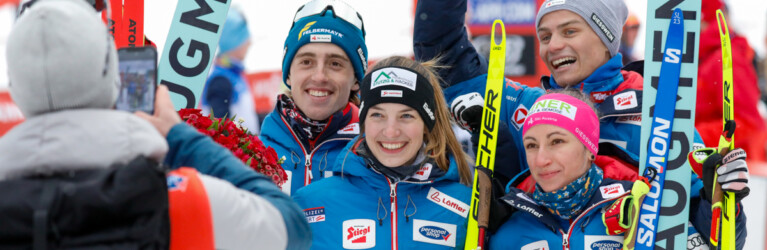 Team Austria: Stefan Rettenegger (AUT), Lisa Hirner (AUT), Annalena Slamik (AUT), Johannes Lamparter (AUT), (l-r)