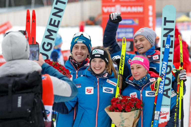 Team Austria: Stefan Rettenegger (AUT), Lisa Hirner (AUT), Annalena Slamik (AUT), Johannes Lamparter (AUT), (l-r)